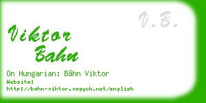 viktor bahn business card